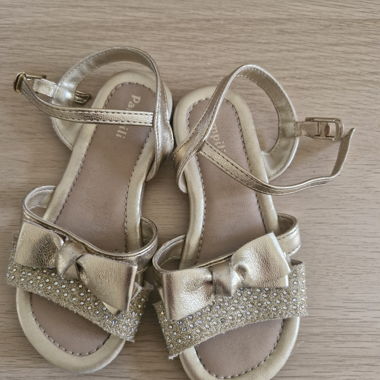 Sandales dorées à strass taille EU27