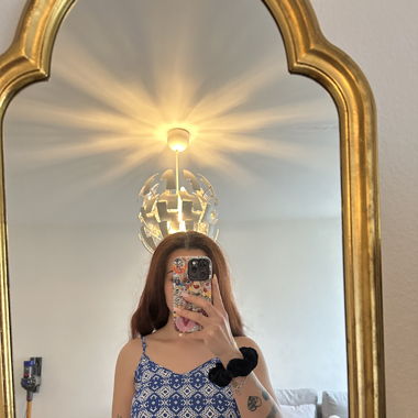 Top blau gemustert
