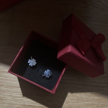 Boucle d’oreille trèfles