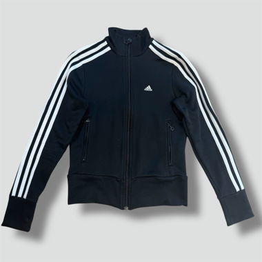Adidas retro vintage black track jacket