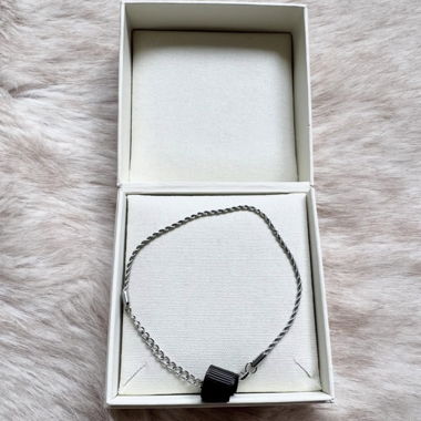 Silberfarbene Gliederkette Armband