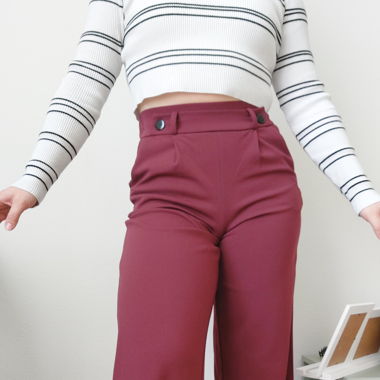 JDY Pants Burgundy