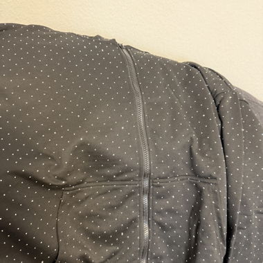Felpa con zip ROMWE con punti glitter – Taglia L