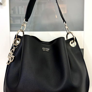 GUESS schwarze Hobo-Tasche mit Gurt
