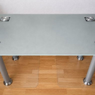 Table en verre moderne 90x160x75 cm - 2 chaises GRATUITES