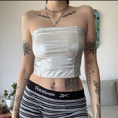 Silver Tube Top