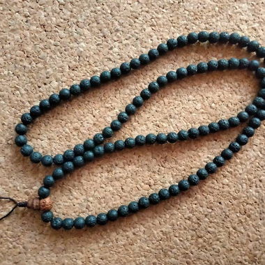 Tibetan Lava Stone Necklace - 90cm