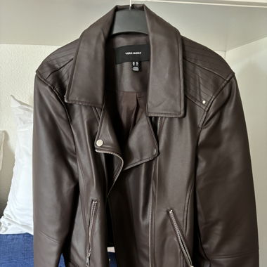Vero Moda Kunstlederjacke, Größe XL, Braun