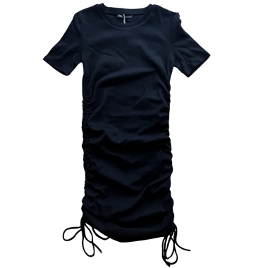 ROBE MINI NOIRE FROISSÉE ZARA