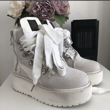 Puma Plateaustiefel weiss Gr. 35.5