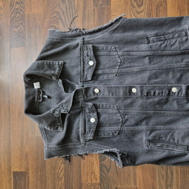 Schwarze Denim Weste