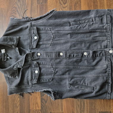 Schwarze Denim Weste
