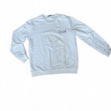 White Dior Cotton Sweatshirt
