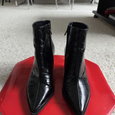 Stiefeletten Mango im Croco leder look