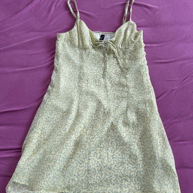 FLORAL YELLOW-GREEN DRESS