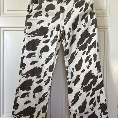 Pantalon à imprimé vache