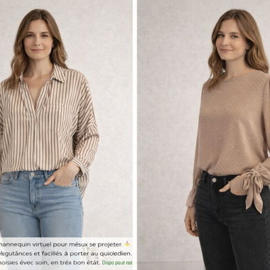 T-shirt donna bianche e beige