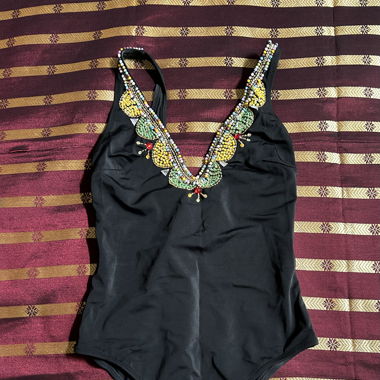 Beautiful swimsuit with beading