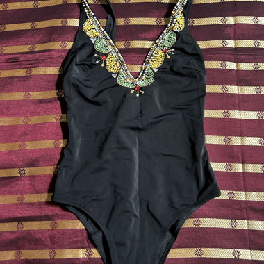 Beautiful swimsuit with beading