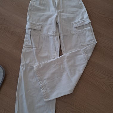 White Cargo Trousers