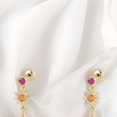 Golden Celestial Earrings