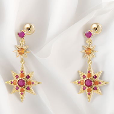 Golden Celestial Earrings