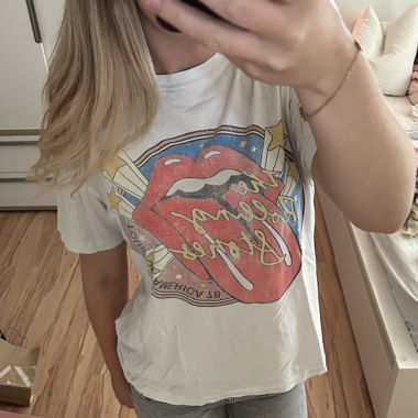 T-shirt blanc Rolling Stones