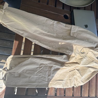 Pantalon cargo beige