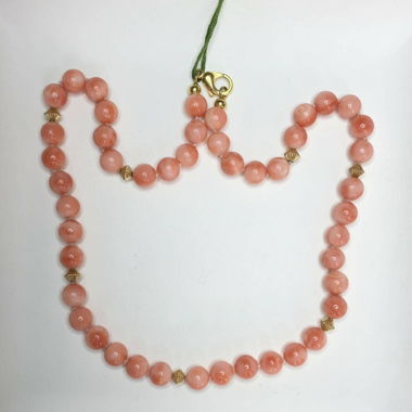 Karneol Achat Perlen Kette im Vintage Look