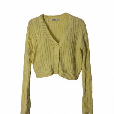 Strick-Cardigan gelb