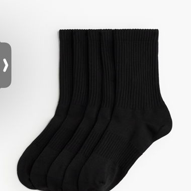 Black High Socks 5-Pack H&M unused