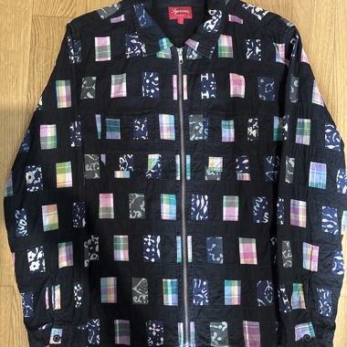 Giacca con cerniera patchwork Supreme L