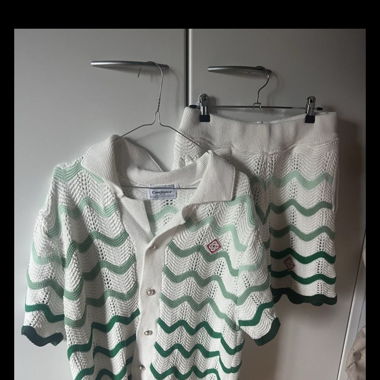 Ensemble Casablanca vert et blanc