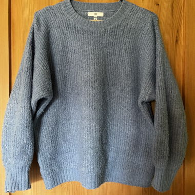 Maglione in maglia azzurro chiaro