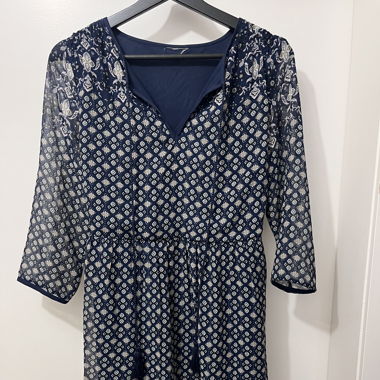 Kleid gemustert, blau