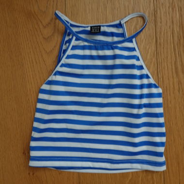 Top a righe bianco/blu SHEIN