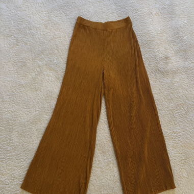 Mango pleated culotte trousers mustard yellow Sz. M