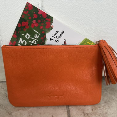 Borsellino con zip arancione