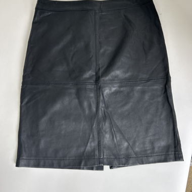Black Faux Leather Skirt