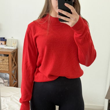 Pull rouge - hiver