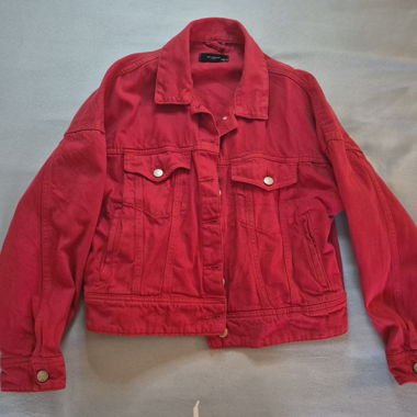Vintage red denim jacket