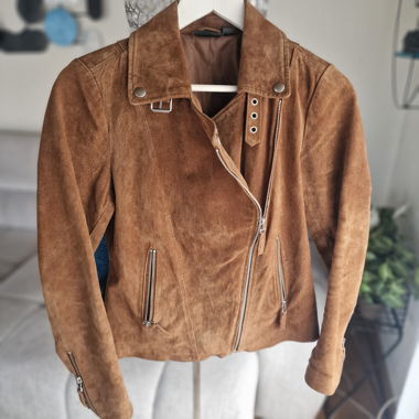 Echtleder Bikerjacke Damen Cognac Gr.38