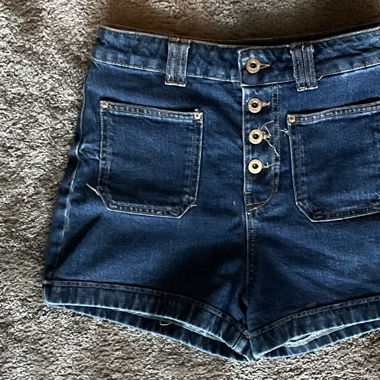 Blue Shorts with buttons