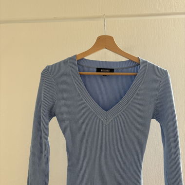 Body manica lunga blu