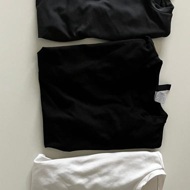 T-shirt H&M bianco, grigio e nero S