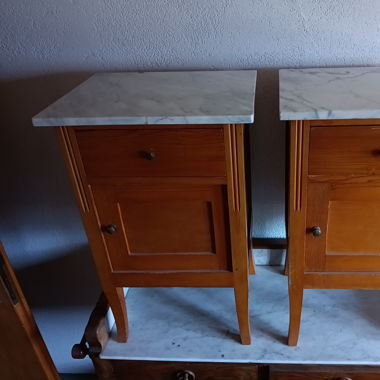 Set meuble avec plateau marbre