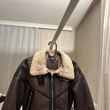 Veste moumoute marron 