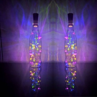 2x Cola Glas 250ml mit LED Lichterkette Bunt _2