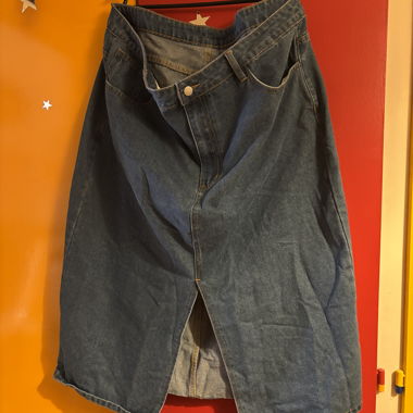 Jupe en jeans longue grande taille 