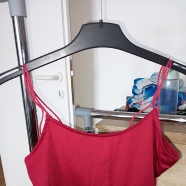 Weinrotes Crop Top S